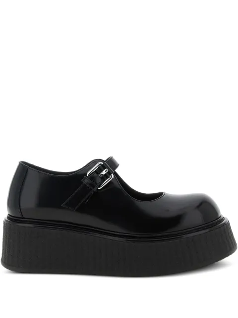 Moschino Olivia buckle-strap platform ballet flats 