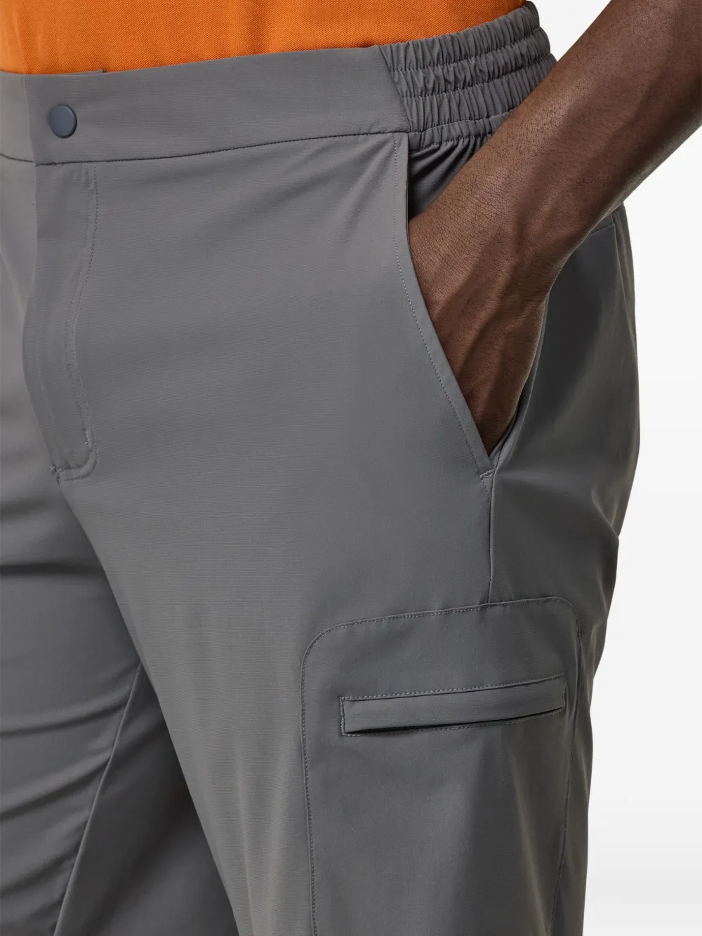 Boggi Milano Shorts met elastische tailleband en opgestikte zak Grijs