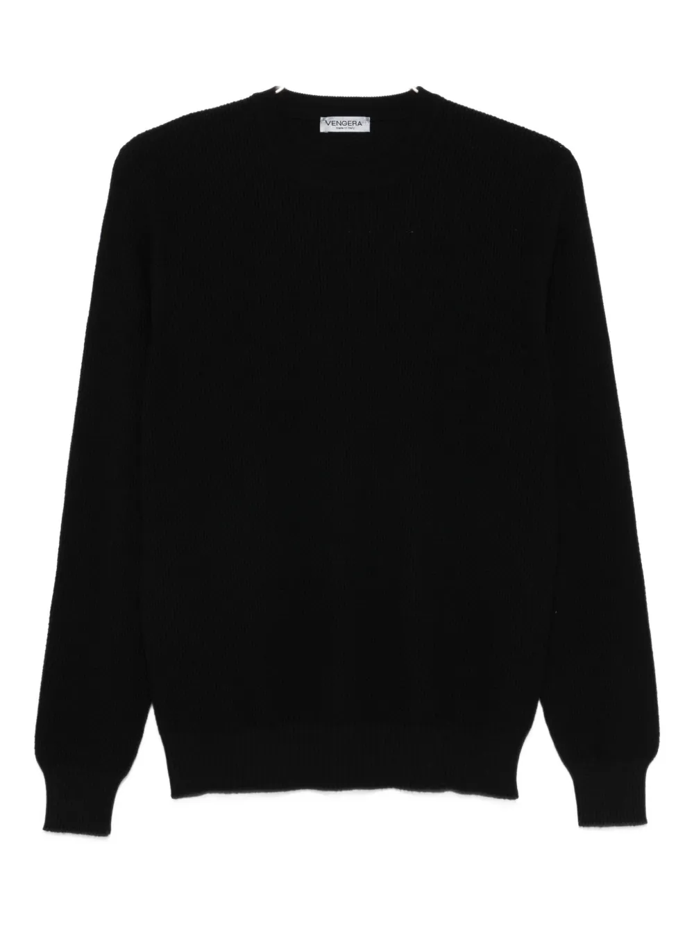 Gran Sasso Ribbed Wool Sweater In Black