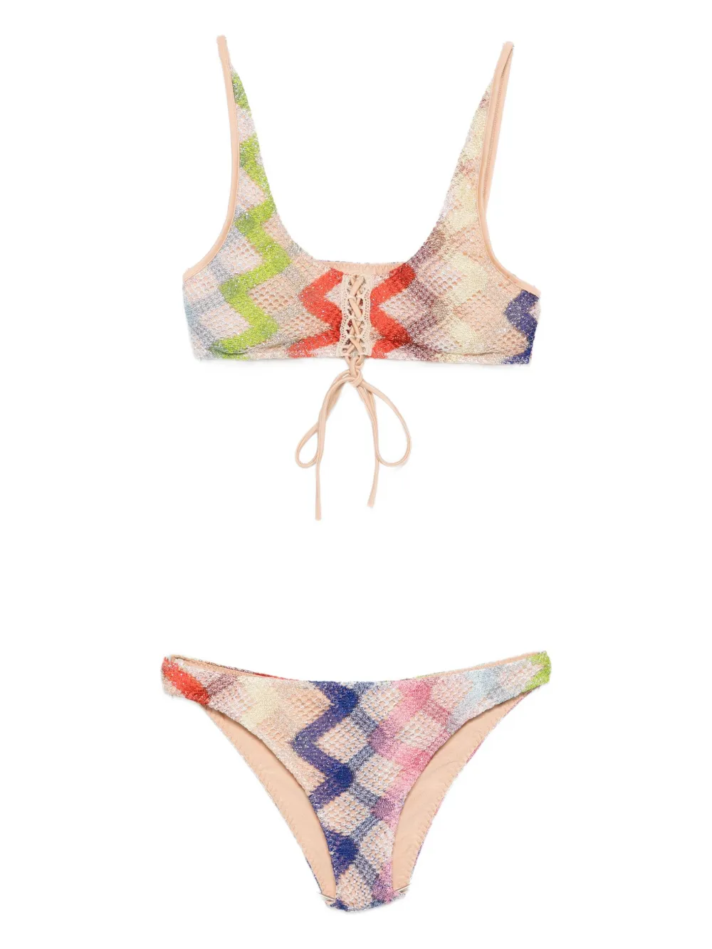 Missoni Geometric-pattern Bikini In Neutral