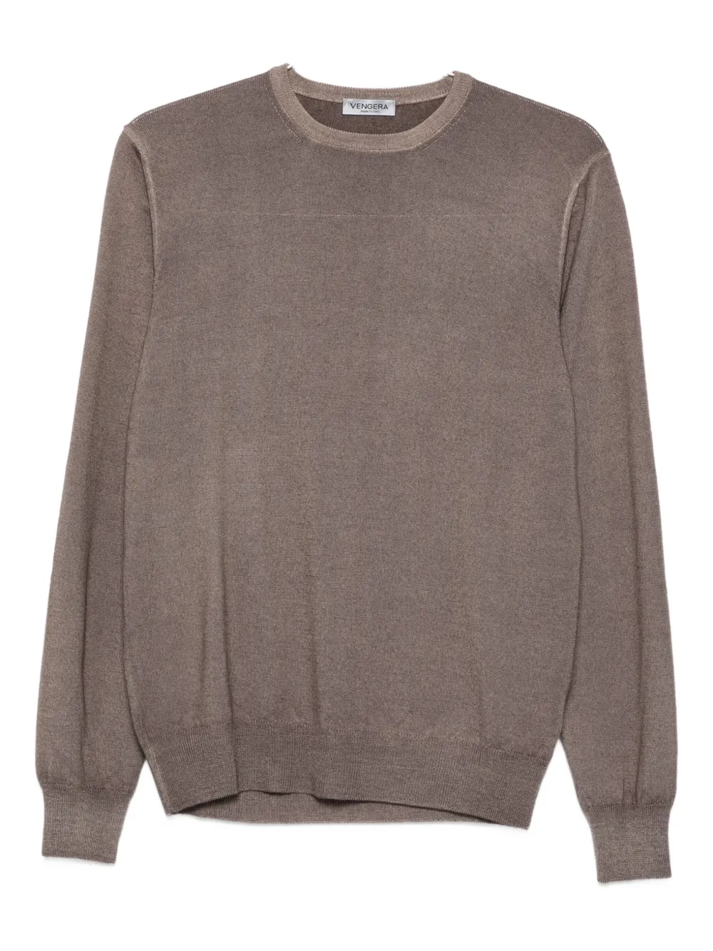 Gran Sasso Round-neck Wool Sweater In Brown