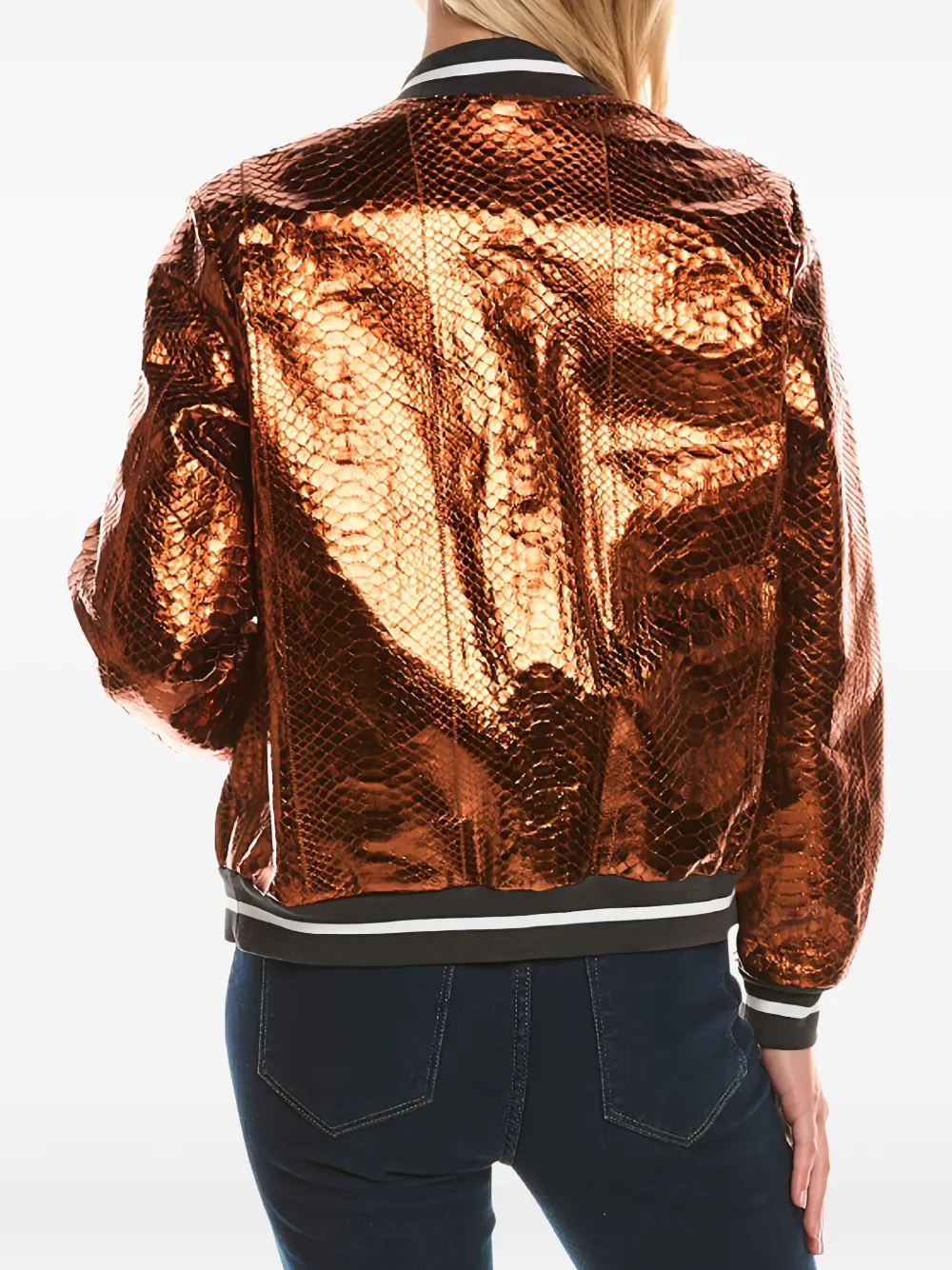 Brunello Cucinelli metallic-effect bomber jacket | Varsity Jackets | Image 2