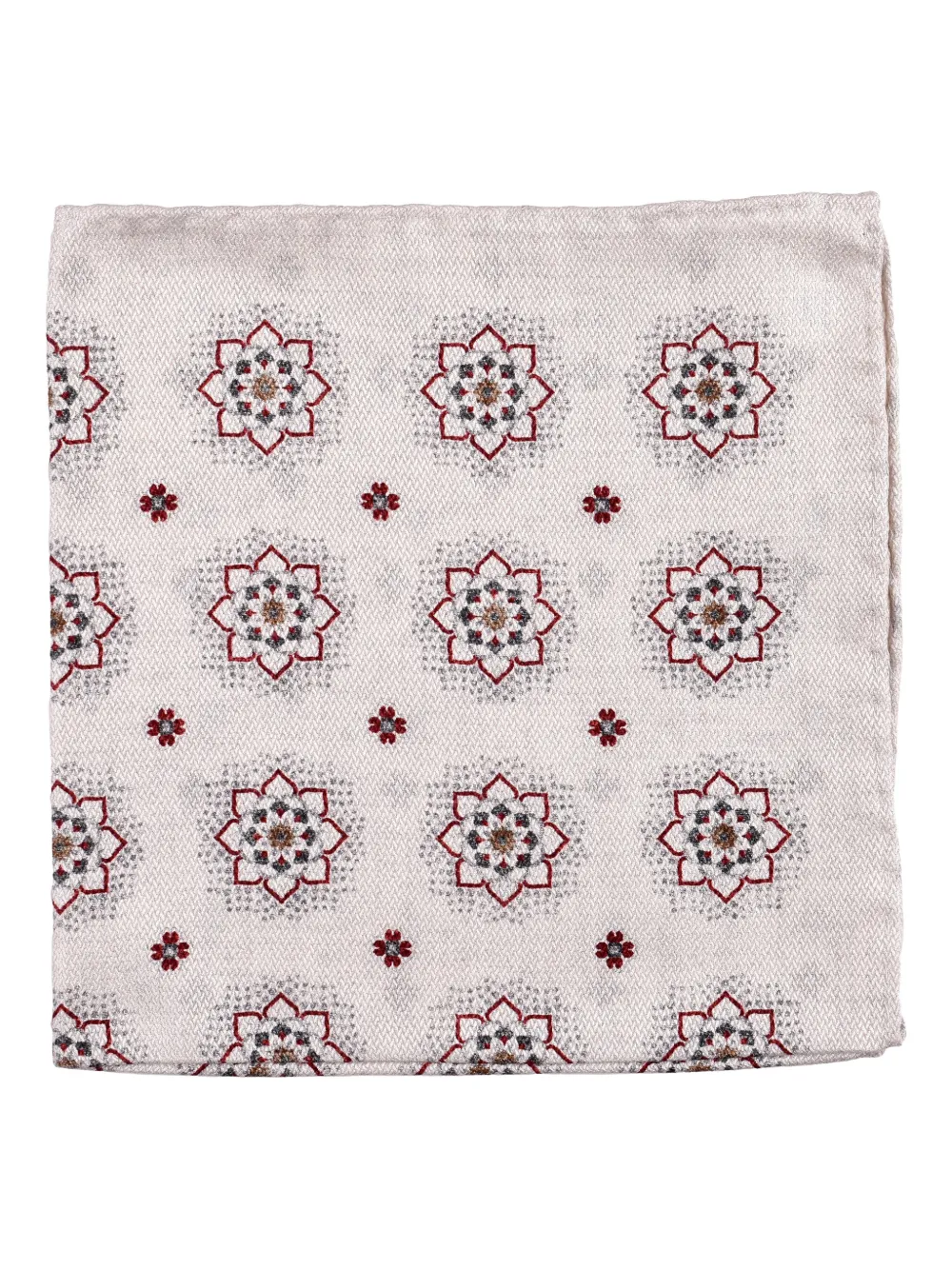 Brunello Cucinelli floral-patterned pocket square | Neutrals | Image 1