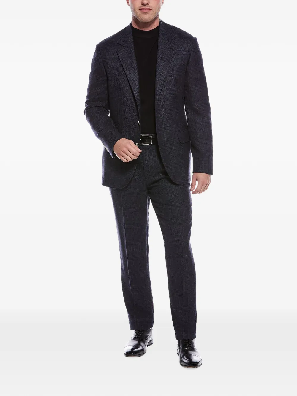 Brunello Cucinelli check-pattern single-breasted suit - Blu