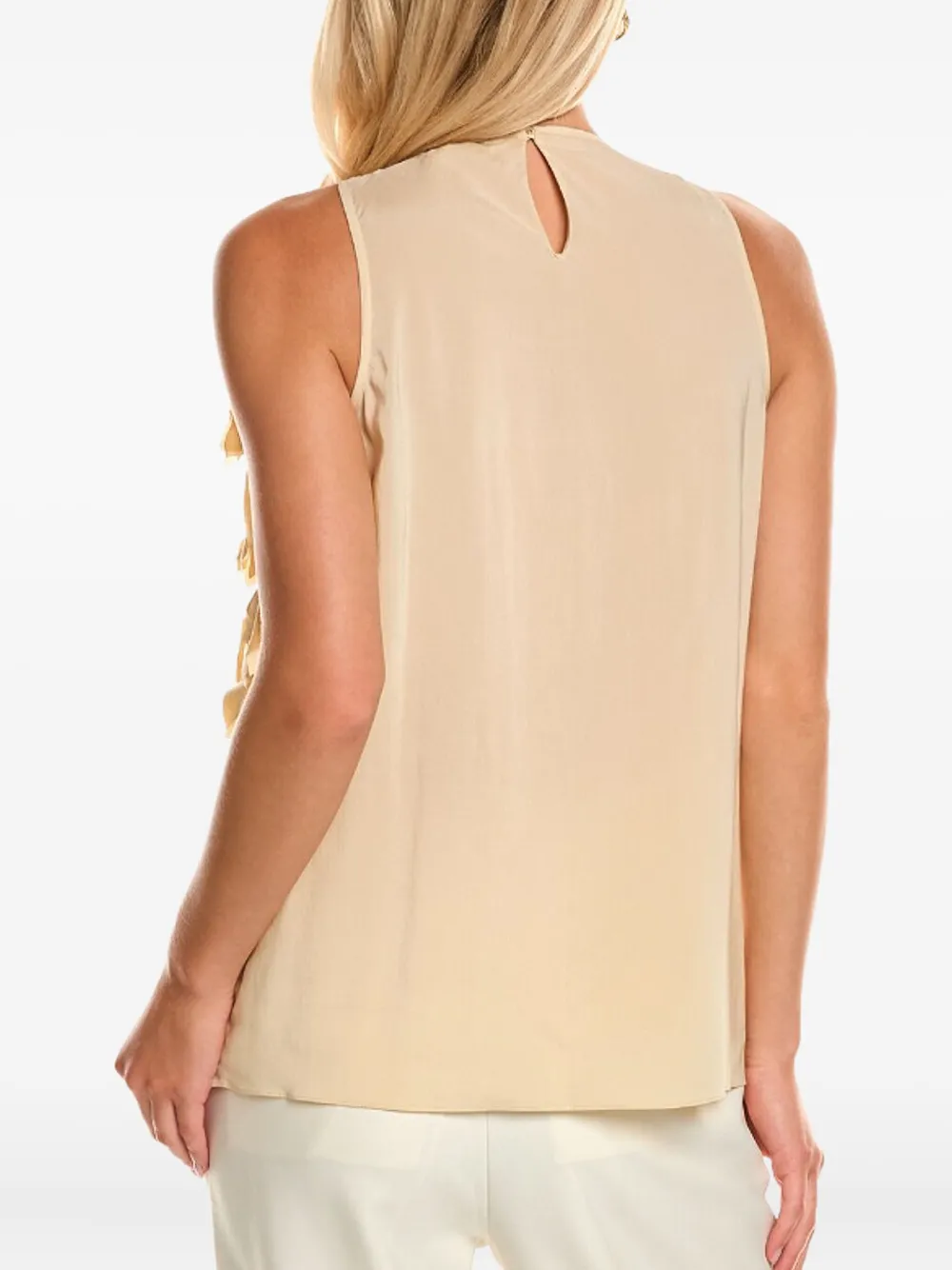 Brunello Cucinelli Pleated Petals Blouse In Neutral