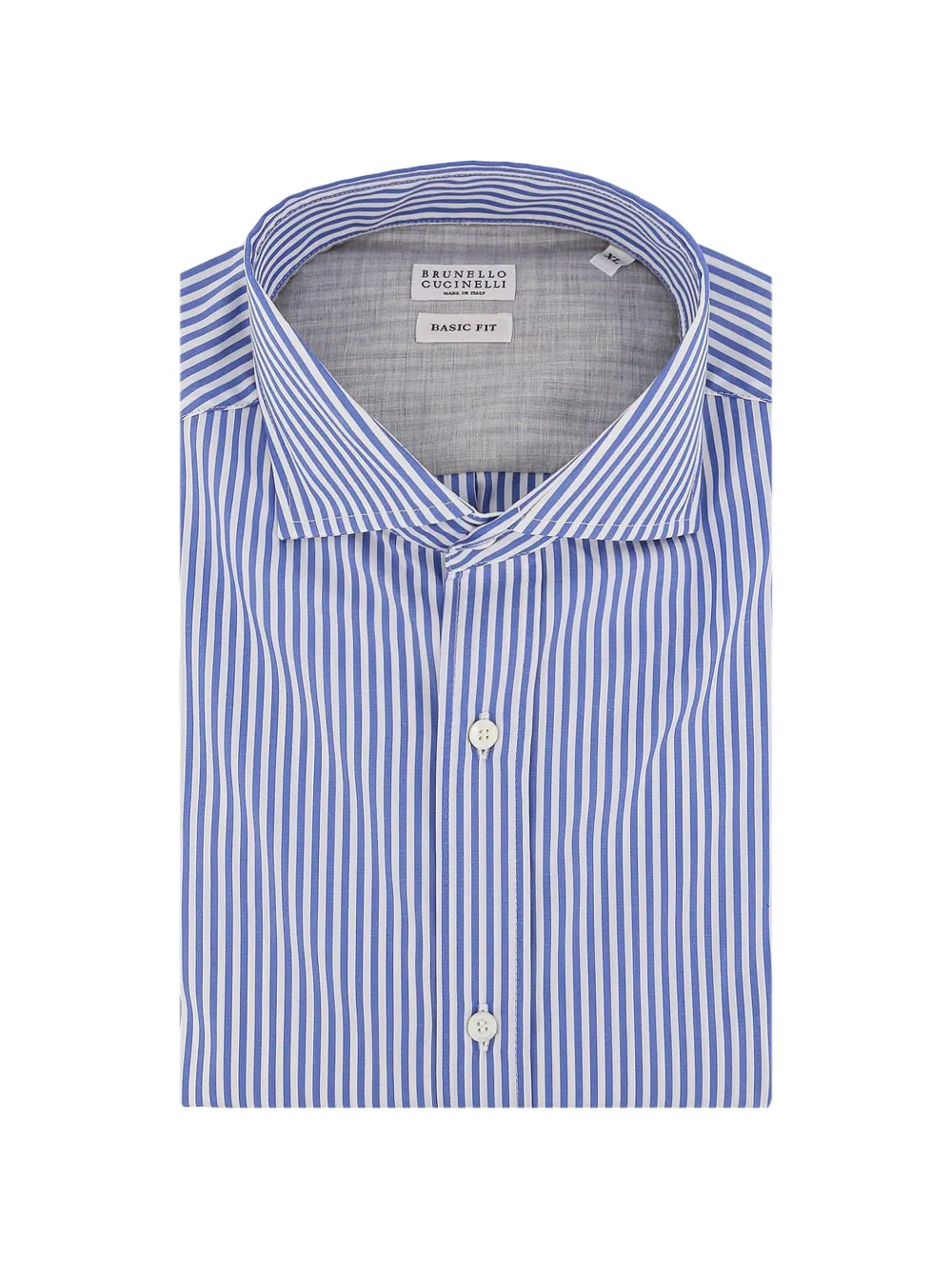 Brunello Cucinelli striped cotton shirt - Blu