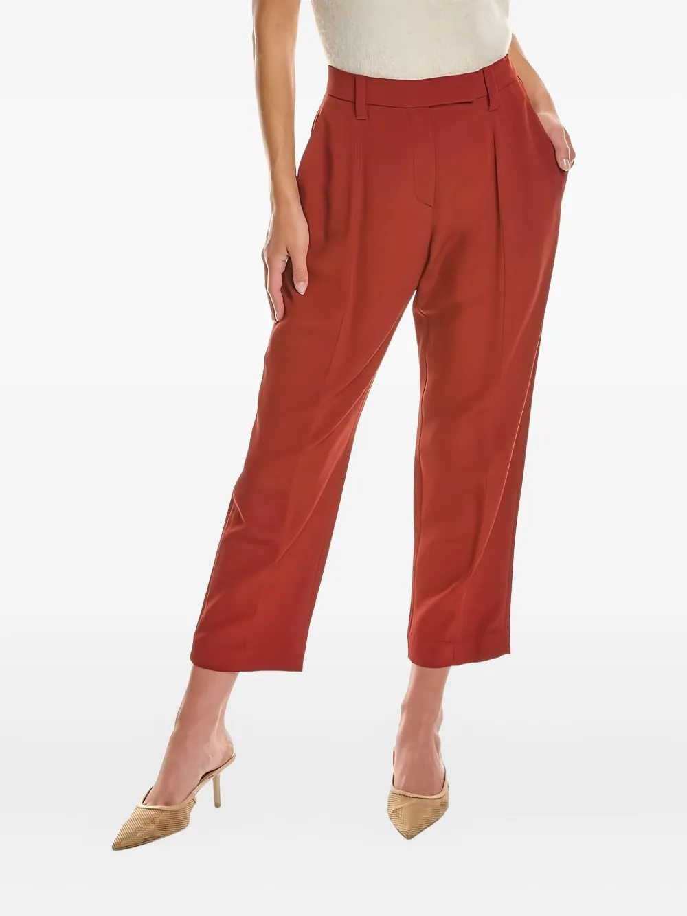 Brunello Cucinelli Pantaloni con piega - Rosso
