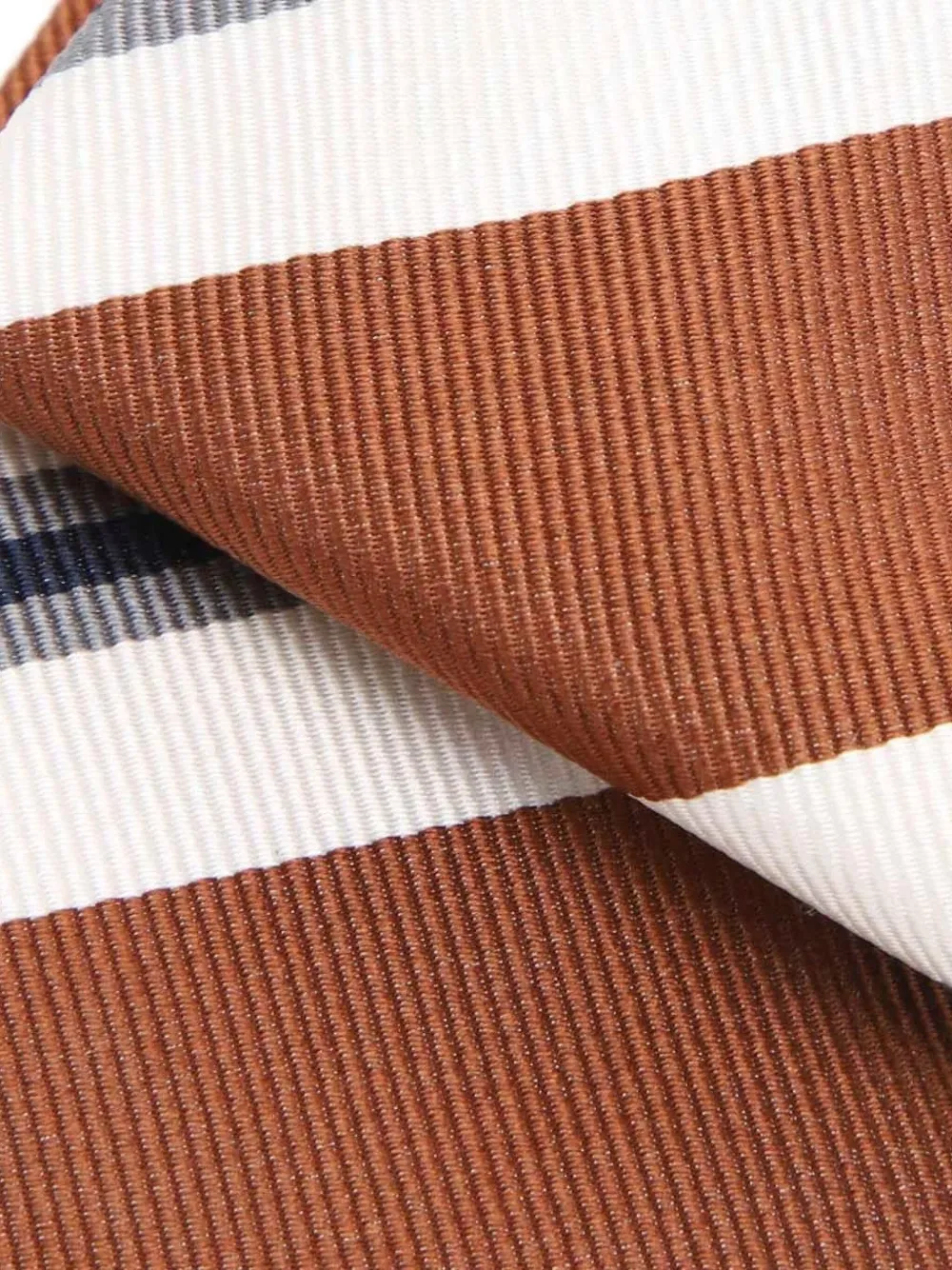 Brunello Cucinelli Striped Silk Tie In Multi