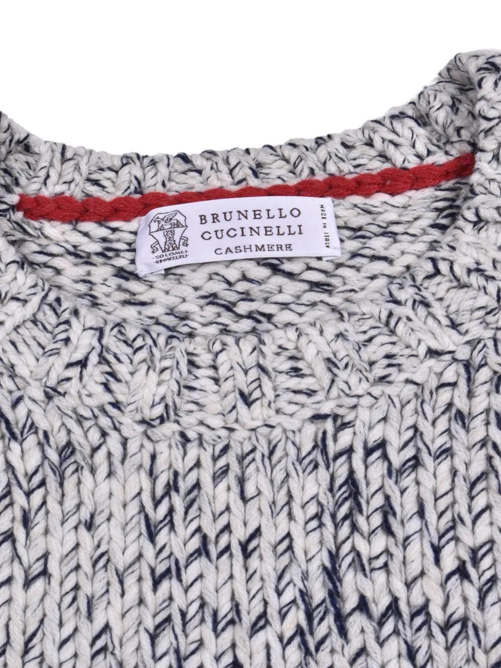 Brunello Cucinelli Kabelgebreide trui Wit