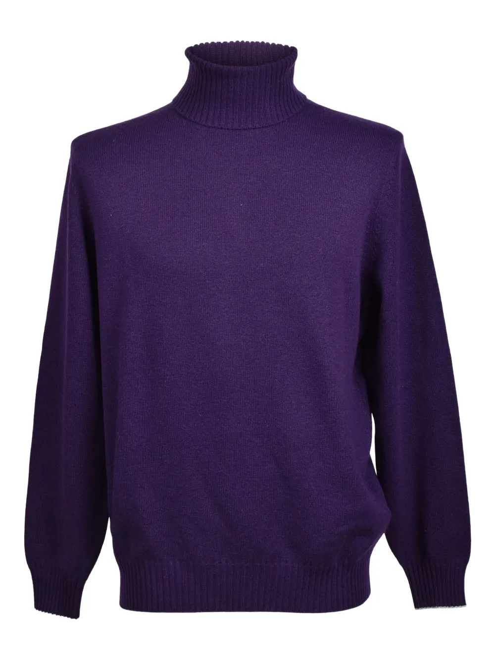 Brunello Cucinelli turtleneck ribbed-cuff sweater Paars