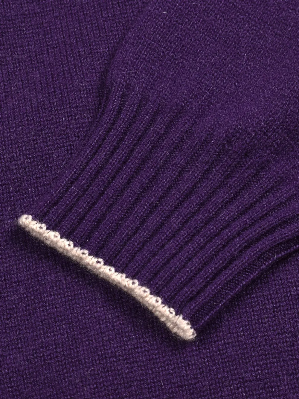 Brunello Cucinelli turtleneck ribbed-cuff sweater Paars