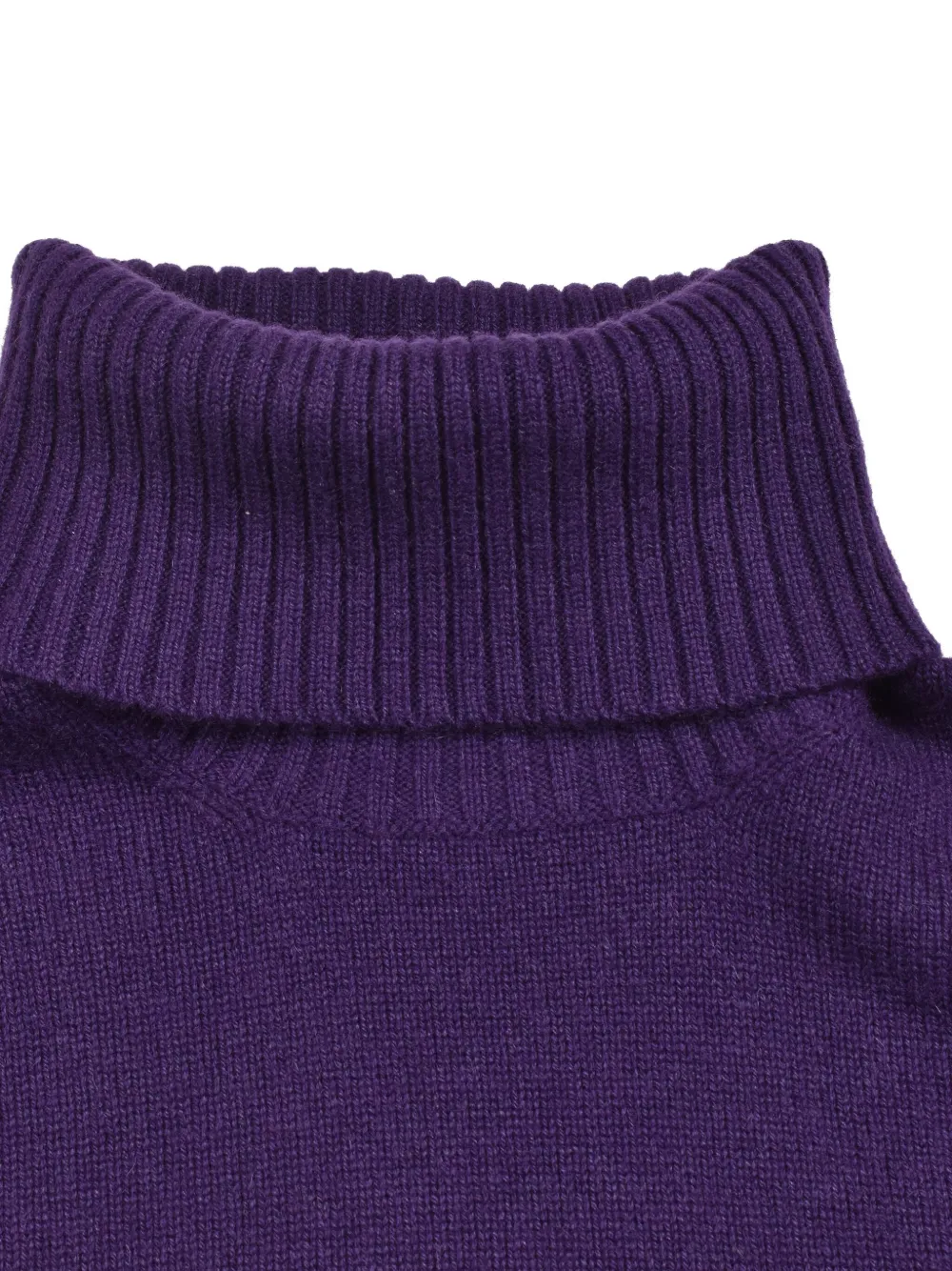 Brunello Cucinelli turtleneck ribbed-cuff sweater Paars