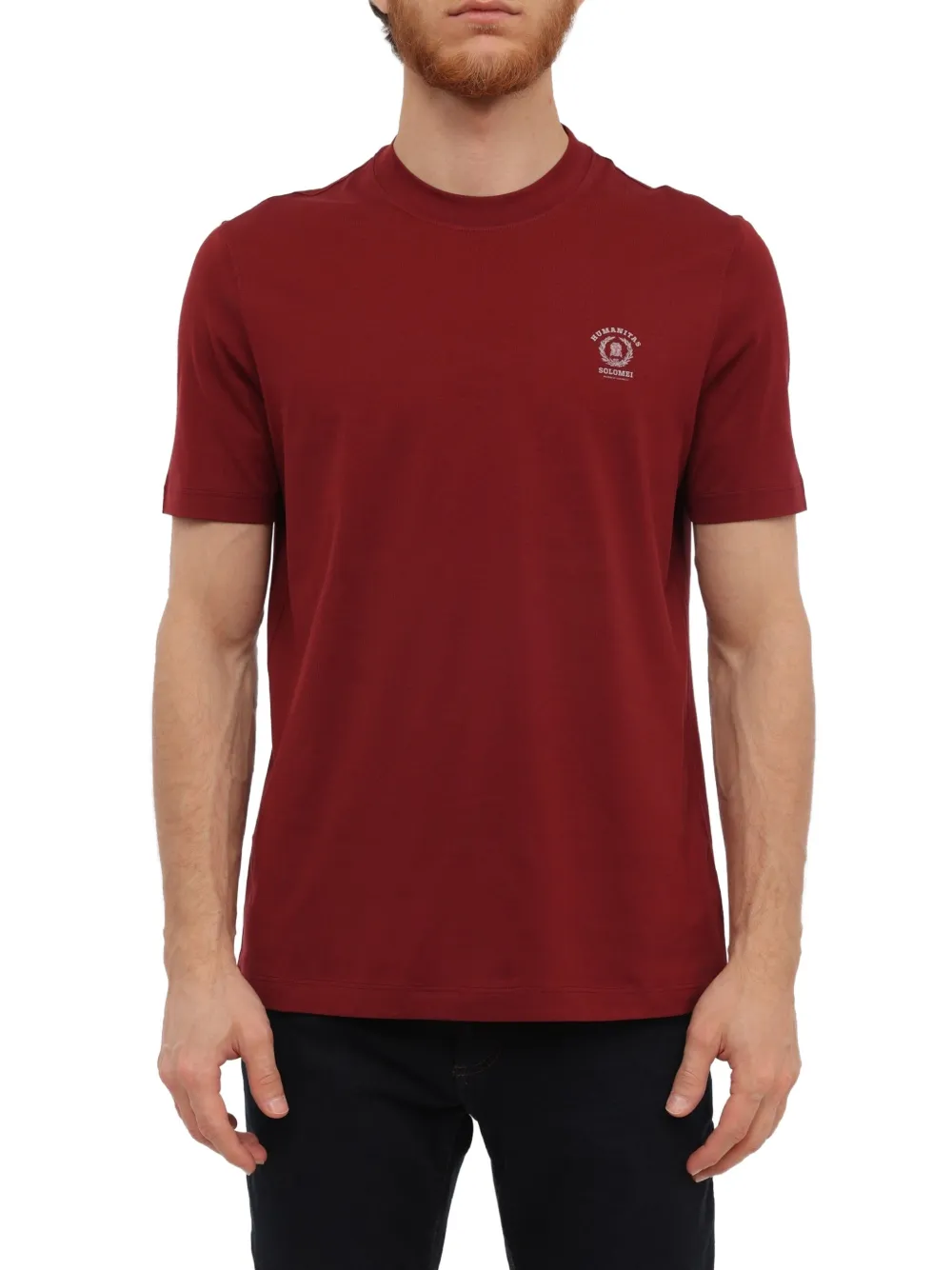 Brunello Cucinelli logo-print T-shirt Rood
