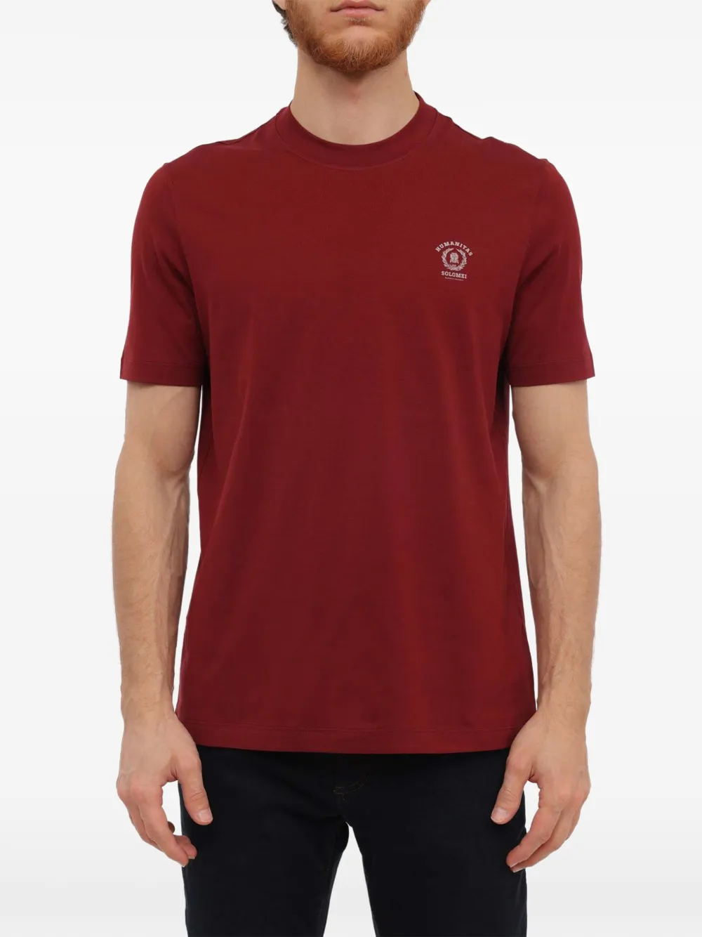 Brunello Cucinelli logo-print T-shirt Rood