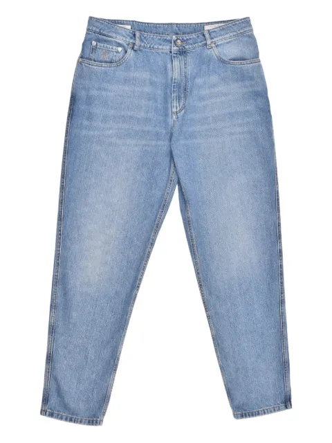 Brunello Cucinelli logo-embroidered jeans
