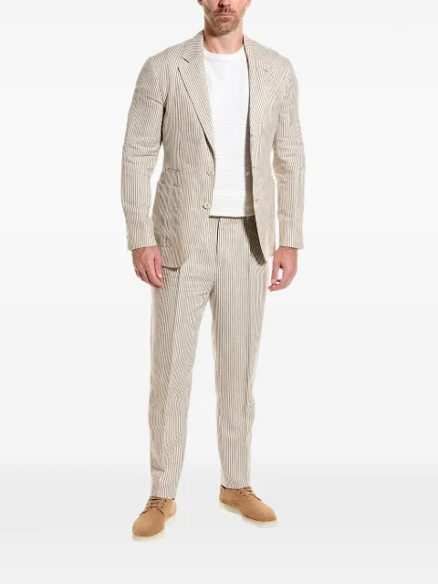 Brunello Cucinelli vertical-stripe single-breasted suit