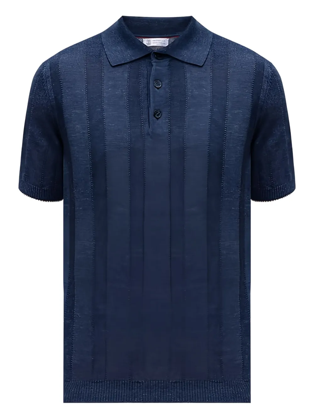 Brunello Cucinelli playera tipo polo con rayas estampadas | azul | Image 1