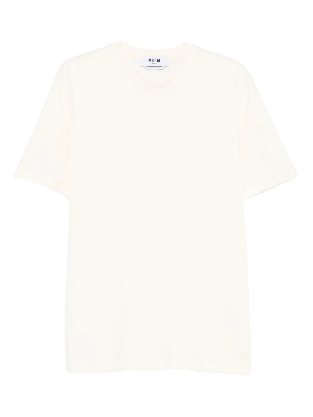 MSGM logo-print cotton T-shirt Beige