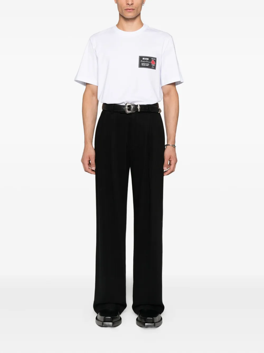 MSGM Katoenen T-shirt - Wit