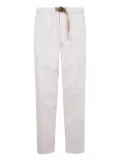 White Sand belted-waist trousers