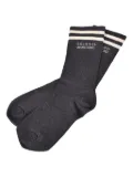 Brunello Cucinelli logo-embroidered socks - Grey