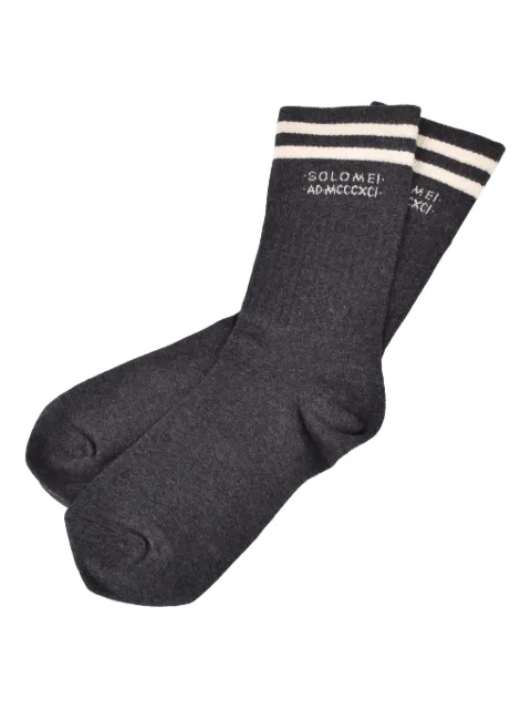 Brunello Cucinelli logo-embroidered socks