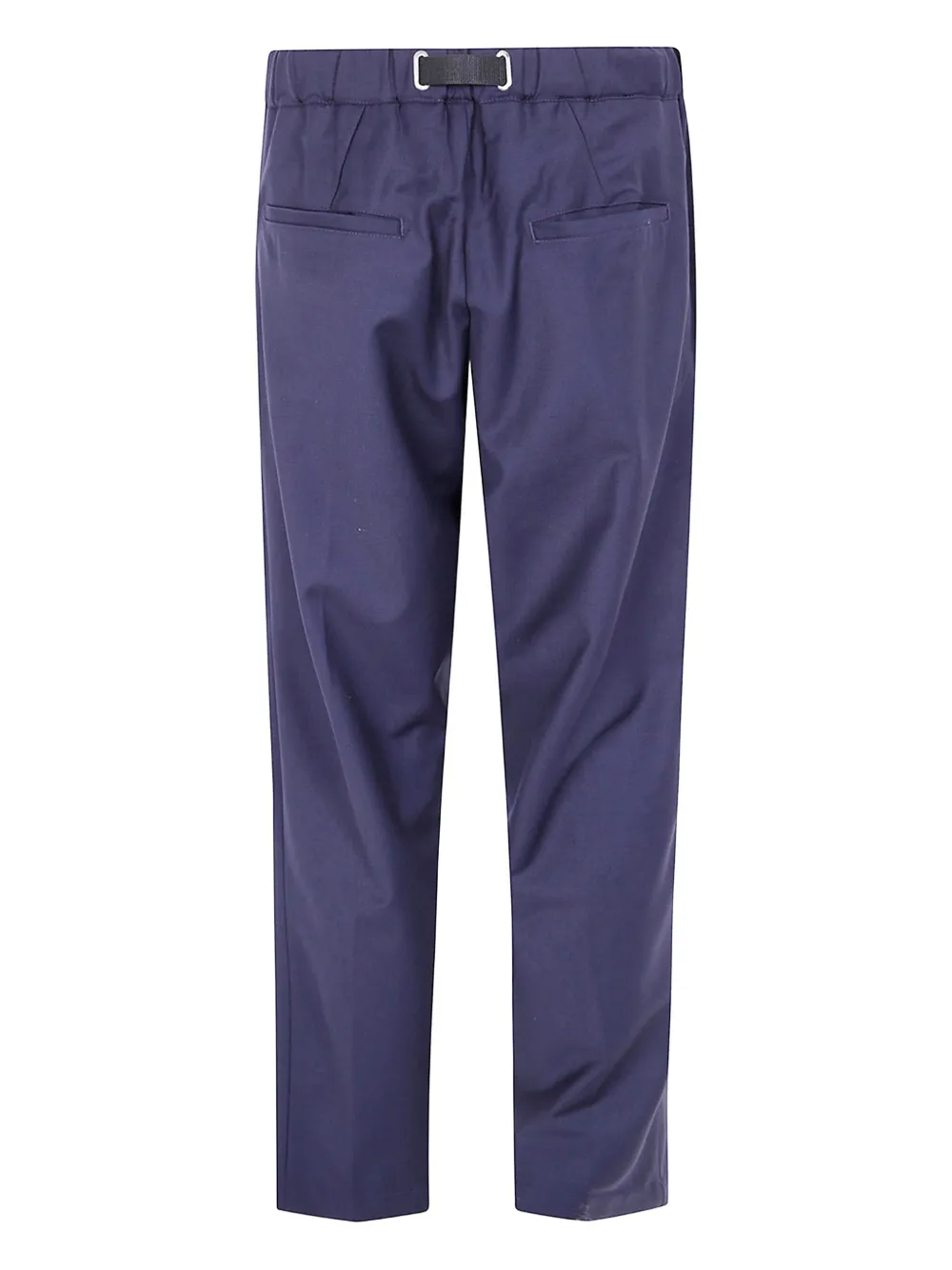 White Sand aldjustable-belt wool trousers - Blauw