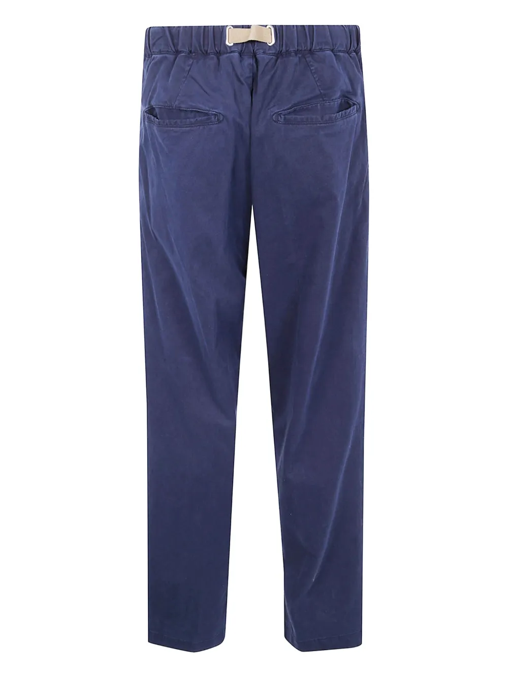 White Sand drawstring-buckle welt-pocket trousers - Blauw
