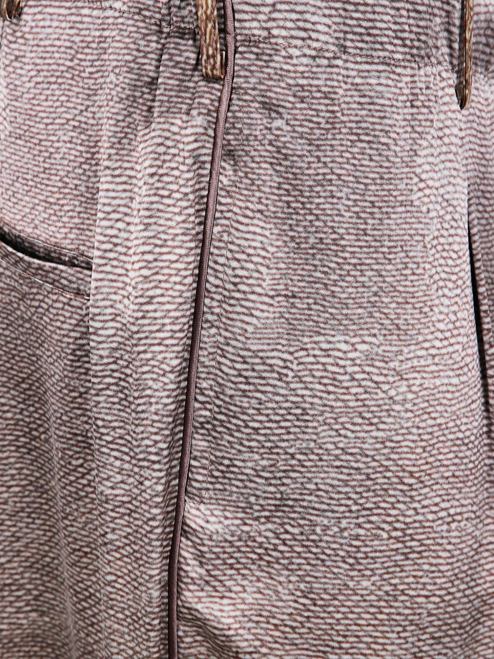 Pierre-Louis Mascia Broek met landschapsprint en trekkoord Beige
