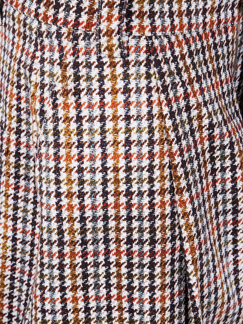 Pierre-Louis Mascia Plooibroek met pied-de-poule print Bruin
