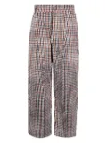 Pierre-Louis Mascia houndstooth pleated trousers - Brown