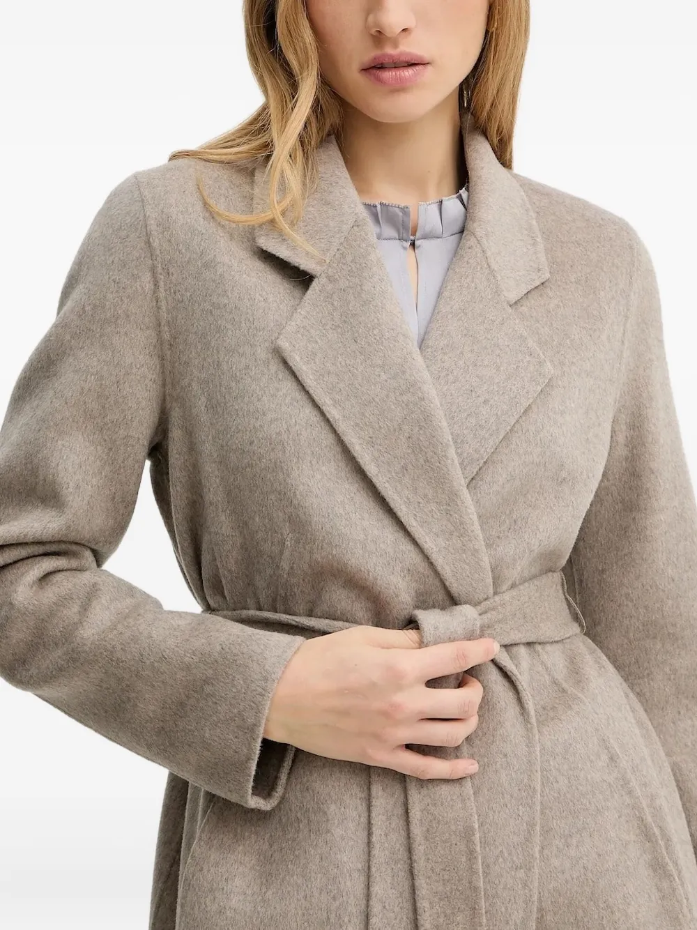 BOSS belted coat Bruin