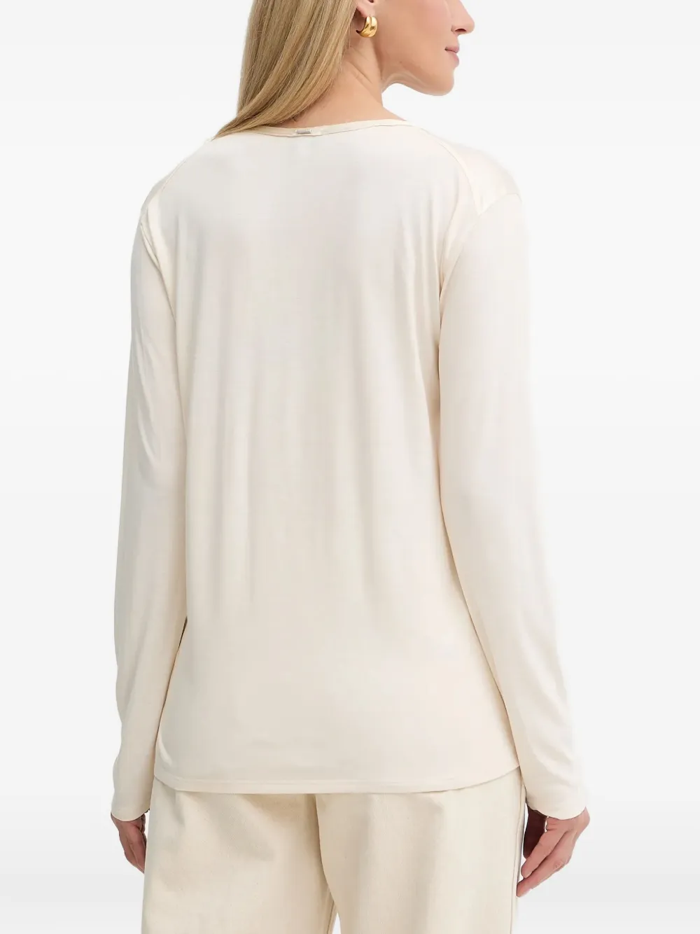 BOSS T-shirt met ronde hals Beige