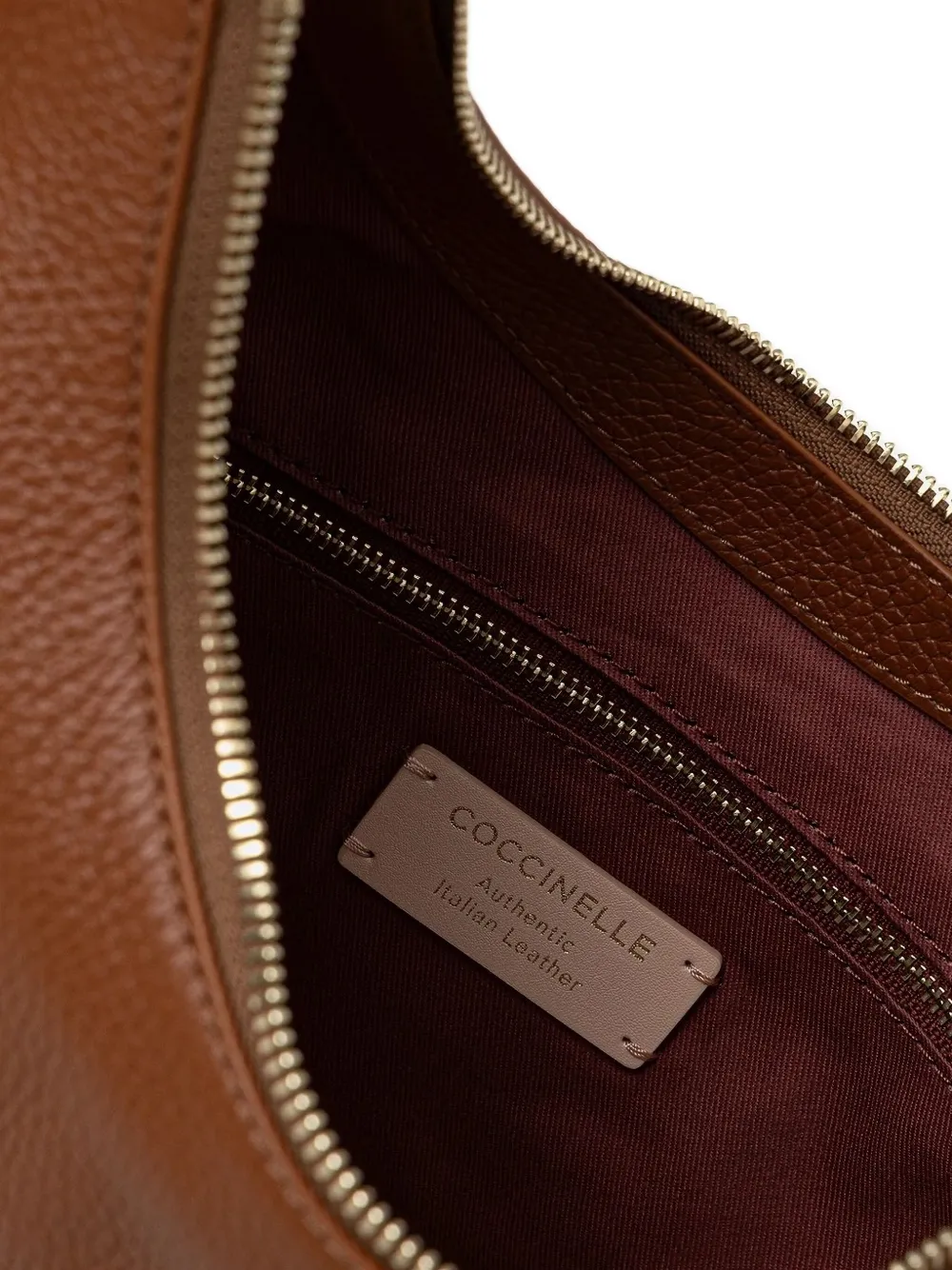 Coccinelle Small Rebekka Leather Tote Bag In Brown