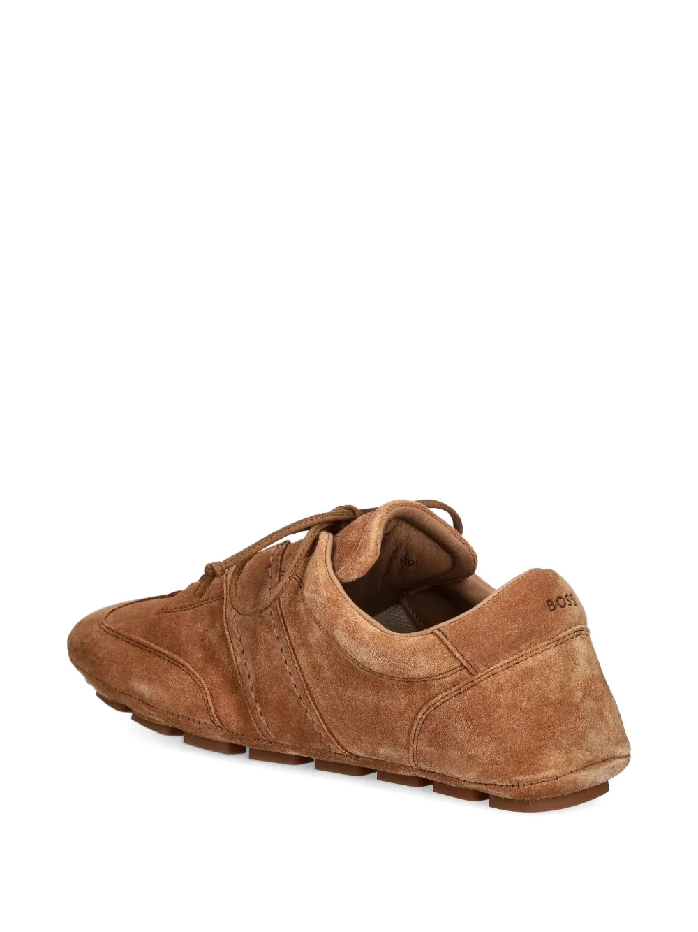 BOSS Roxanne lace-up suede trainers Brown
