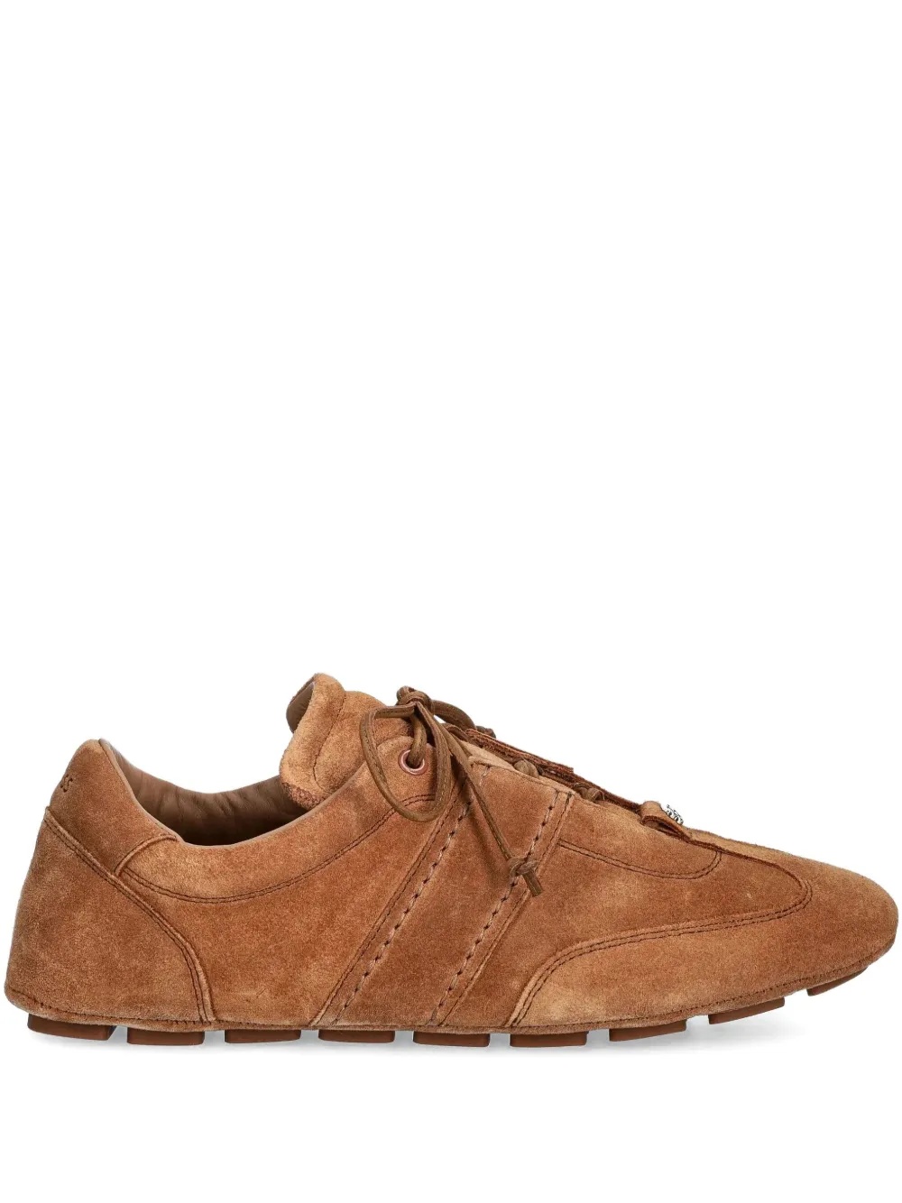 BOSS Roxanne lace-up suede trainers Brown