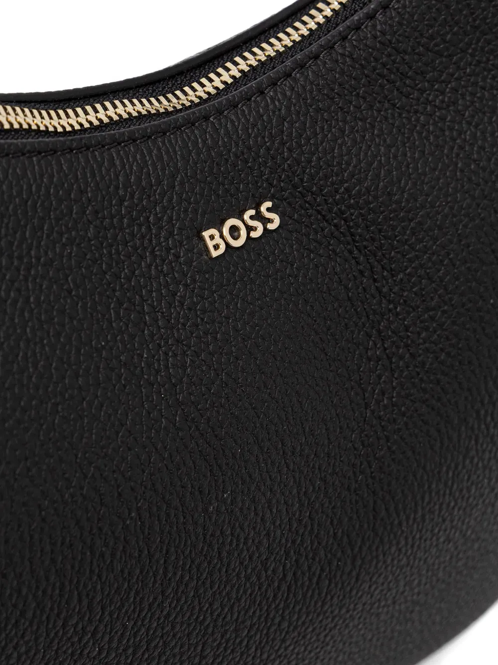 BOSS small curved tote bag Zwart