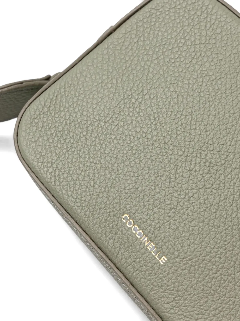 Coccinelle Leren mini-crossbodytas met logoband Groen