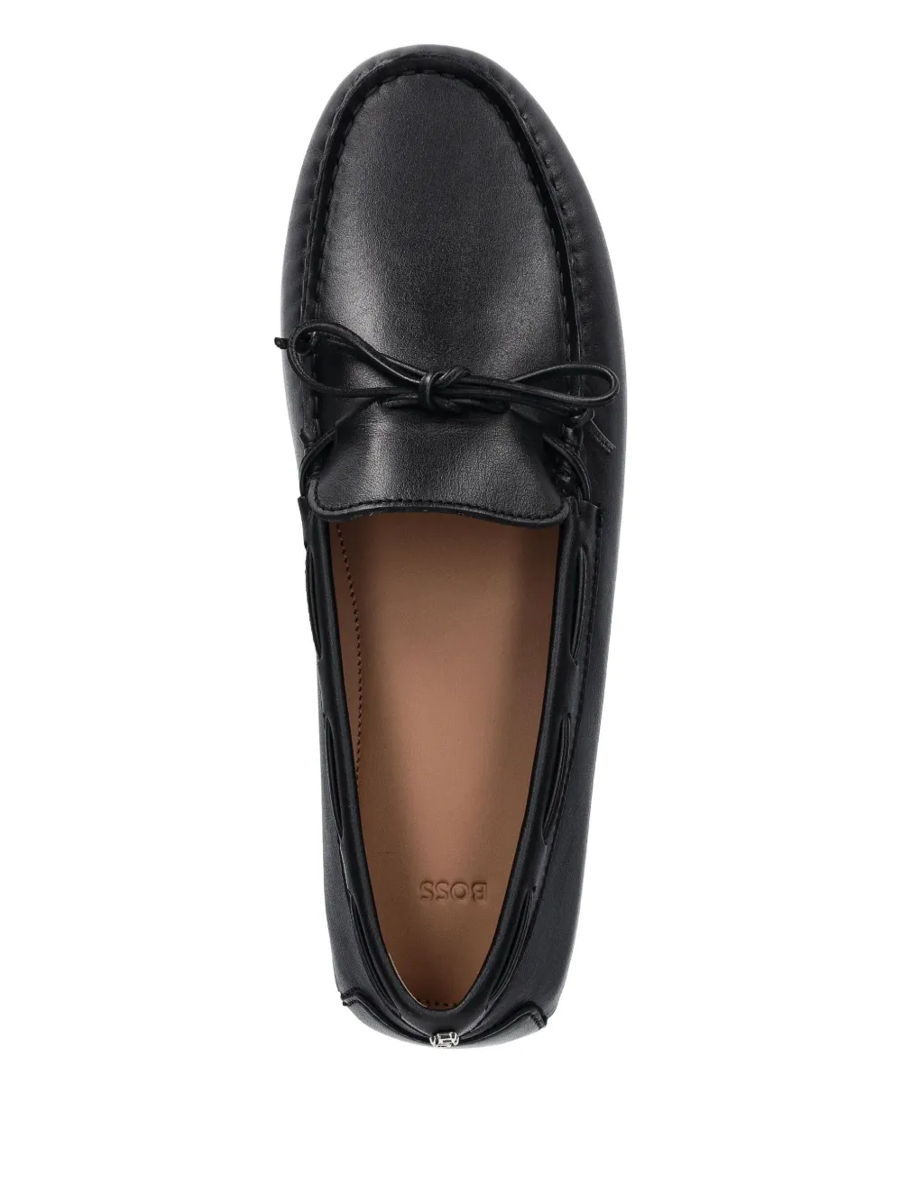BOSS bow-detail loafers Black
