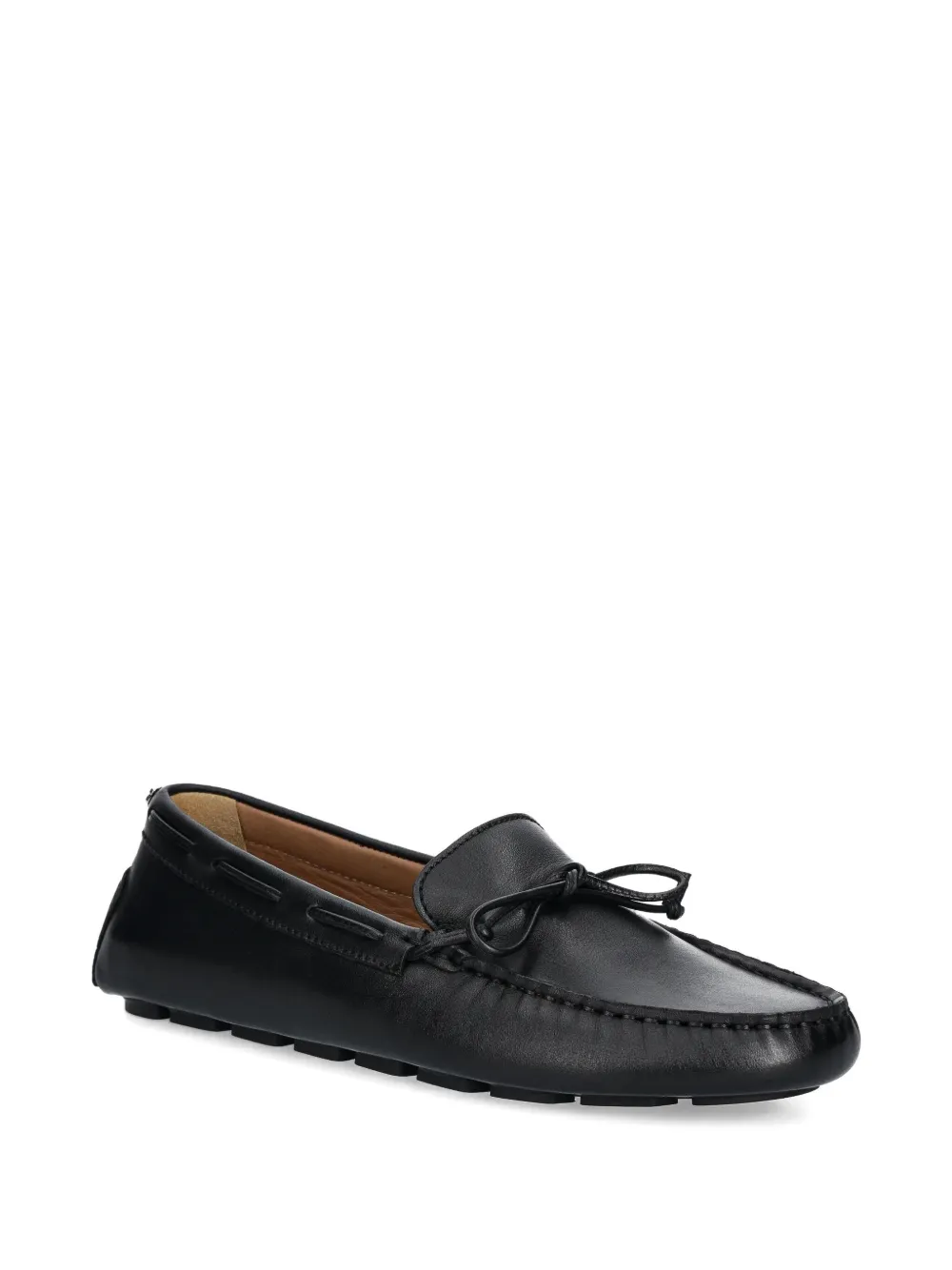 BOSS bow-detail loafers Black