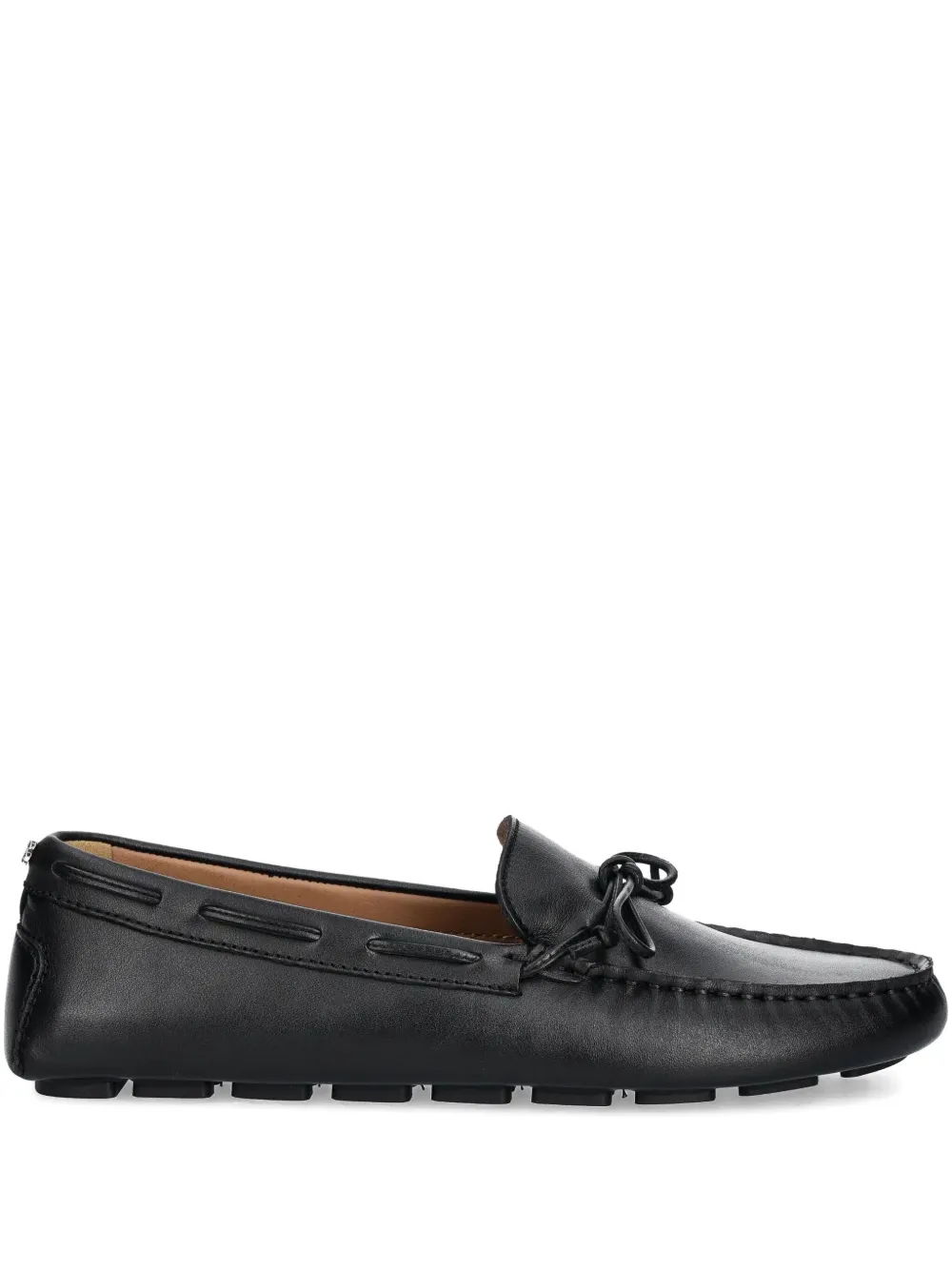 Hugo Boss Bow-detail Loafers In Black