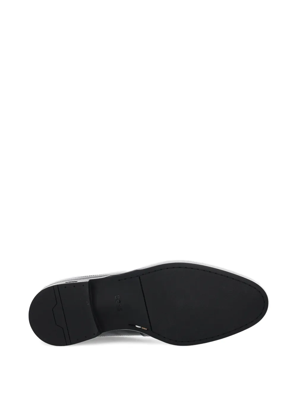 BOSS perforated leather lace-up shoes Black