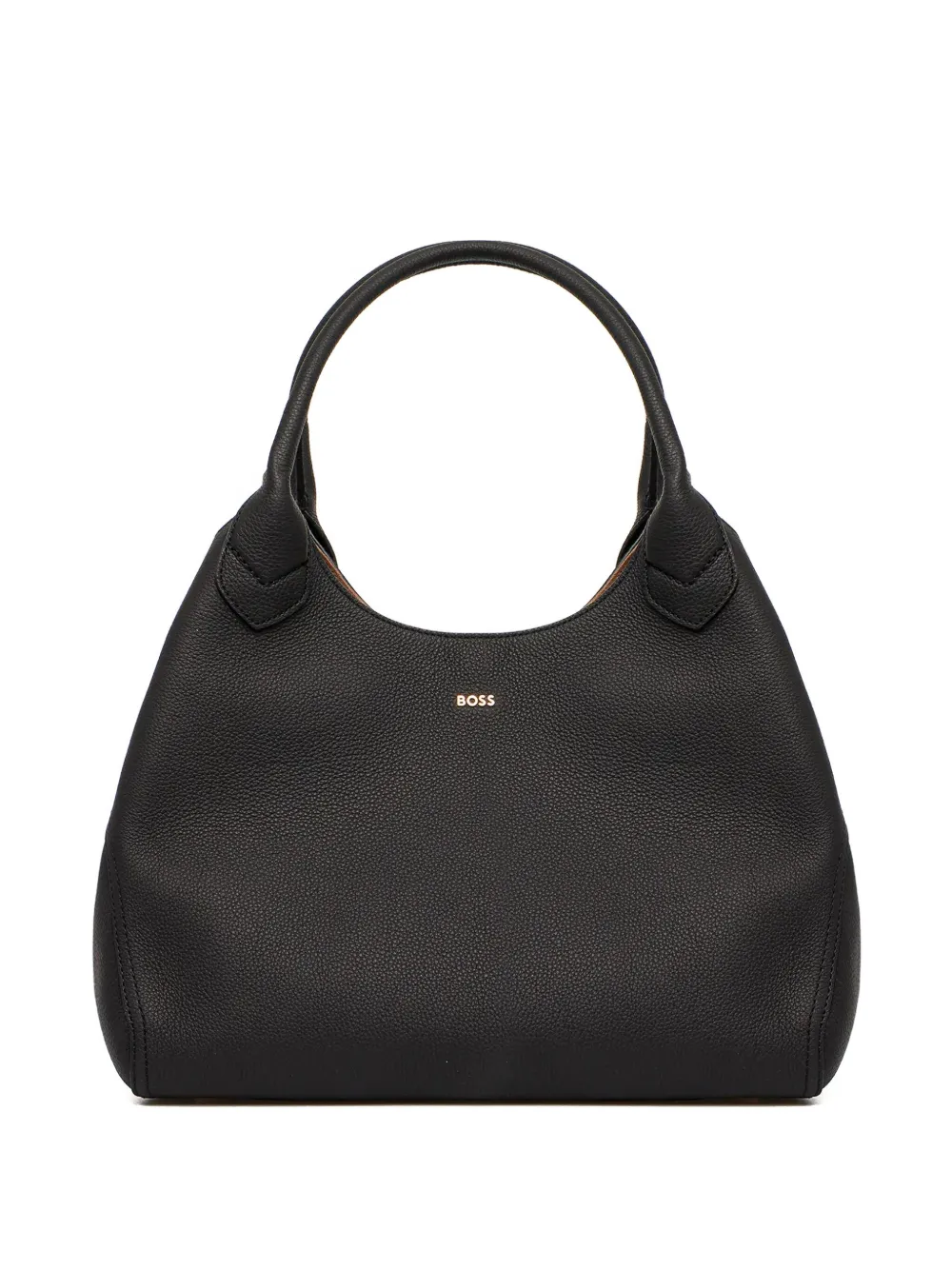 Hugo Boss Medium Logo-plaque Tote Bag In Black