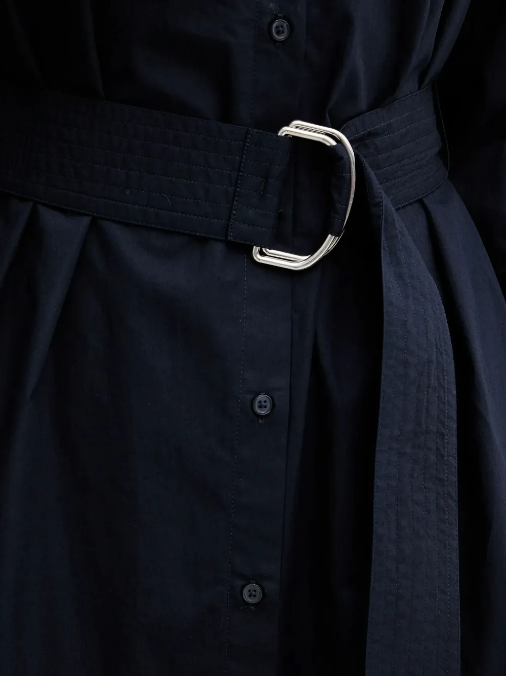Hugo Boss Belted Shirt Dress In Black