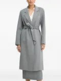BOSS belted notch-lapel coat - Grey