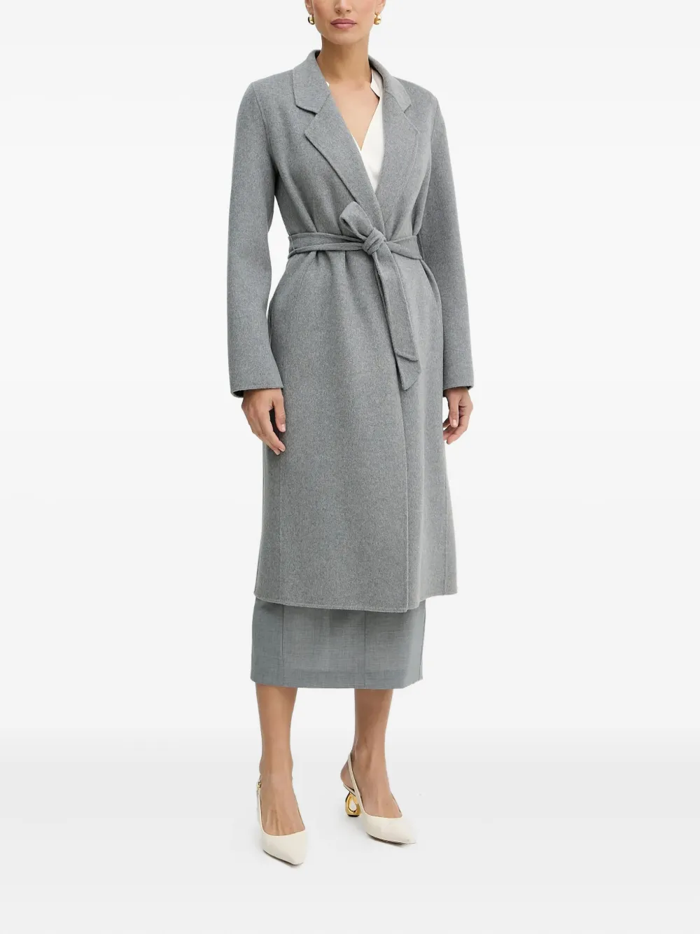 BOSS belted notch-lapel coat | Single Breasted Coats | Image 2