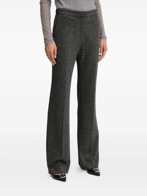 BOSS herringbone pleated trousers