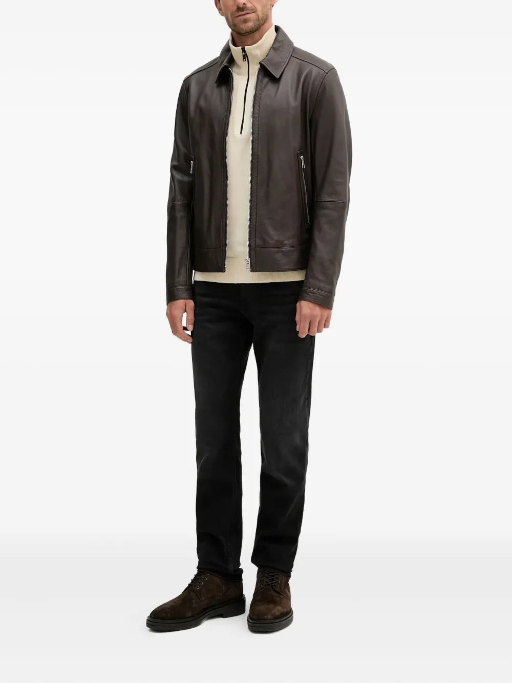 BOSS Straight jeans - Zwart
