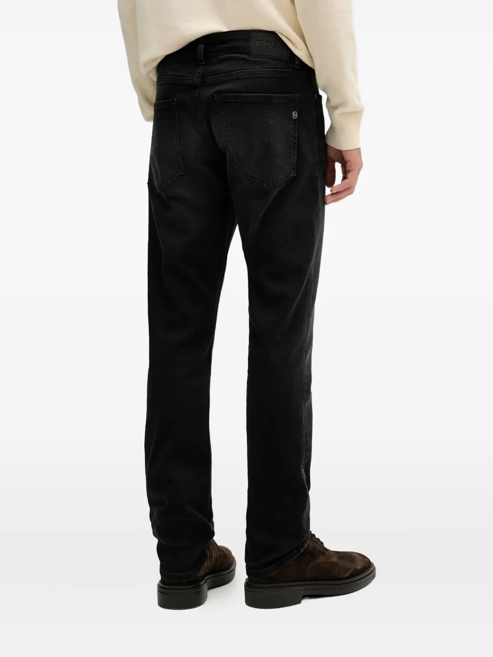 BOSS Straight jeans Zwart