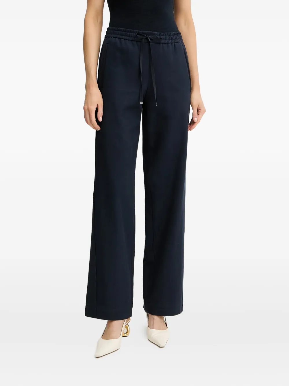 BOSS Broek met trekkoord Zwart